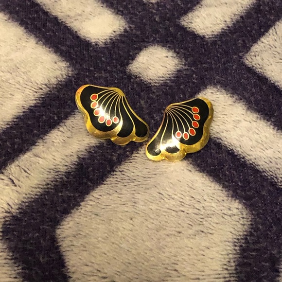 Laruel Burch Fan Pull Red and Yellow NEW FREE SHIPPING